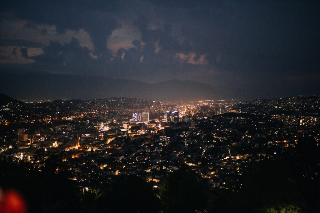 sarajevo travel night